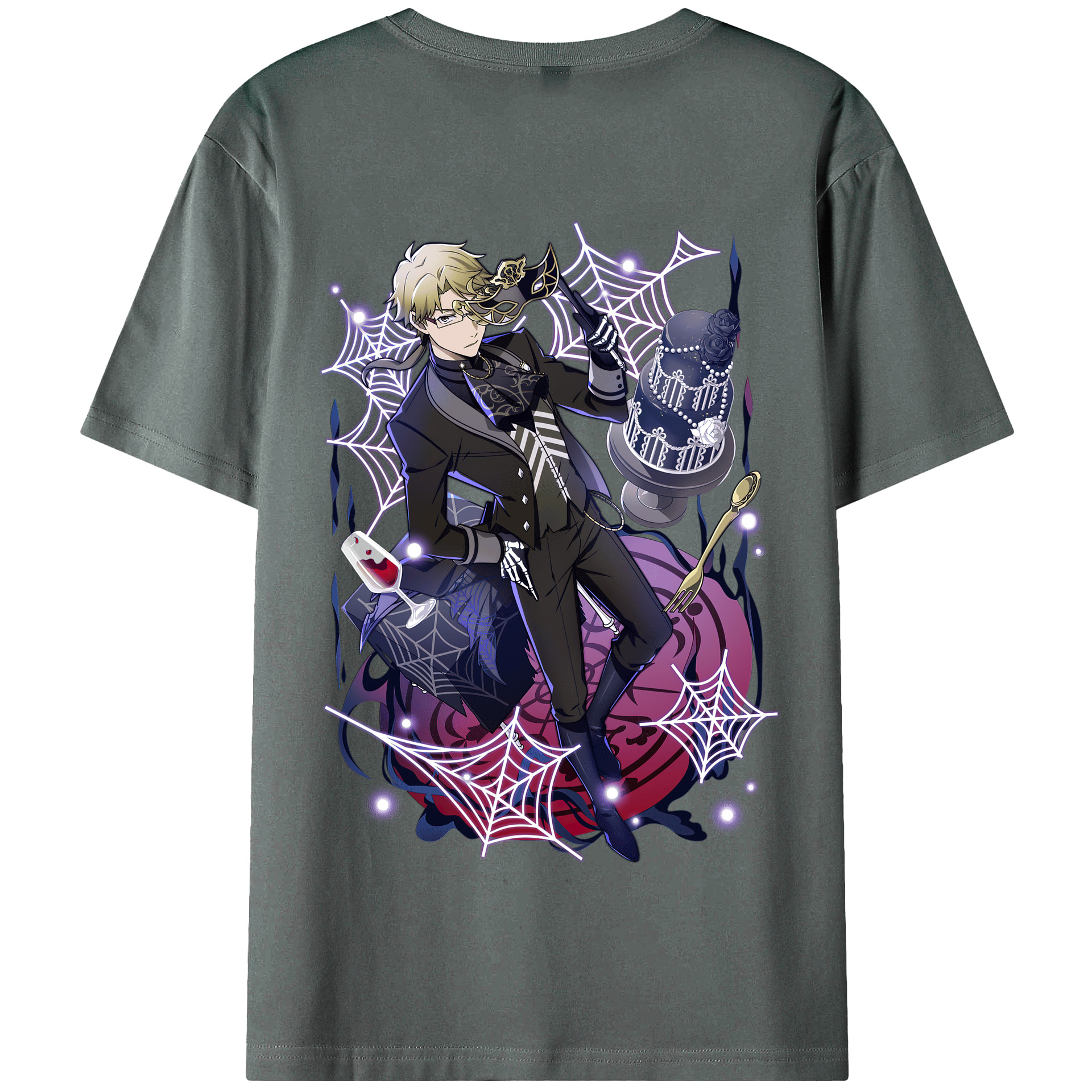 （画像用） 文豪ストレイドッグス Bungo Stray Dogs 綿100％半袖Tシャツ（背面プリント）